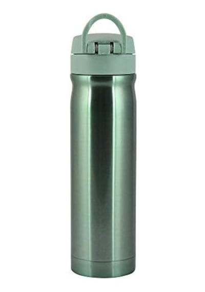 Çelik İçli Matara 500ml Pastel Yesil Açık Beyaz