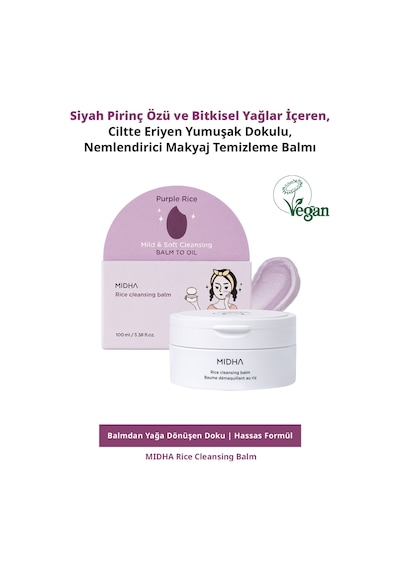 Midha Rice Cleansing Nemlendirici Makyaj Temizleme Balmı 100 ML