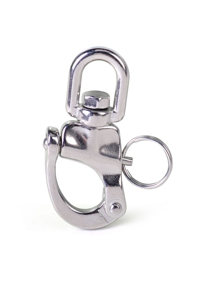 2'li Fırdöndülü Mandar Kilidi. 12mm. Snap Shackle. 304 Krom
