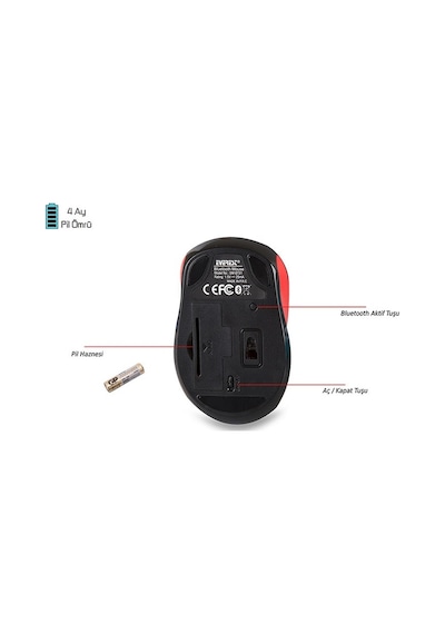 Everest SM-BT31 Bluetooth Kablosuz Optik Mouse