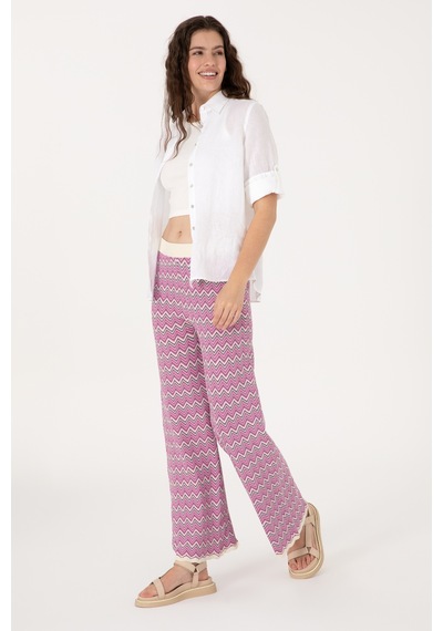 U.s. Polo Assn. Kadın Fuşya Pantolon Triko 50306842-vr023 Fusya