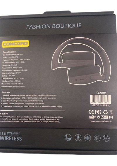 Concord C-932 Bluetooth Kulak Üstü Kulaklık