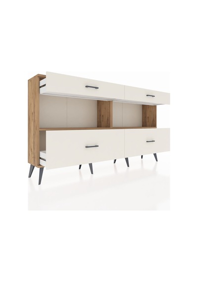 Arges Konsol 2 Raflı 4 Çekmeceli 176x30x99 Çam-çam/aytaşı Çam-çam/aytaşı