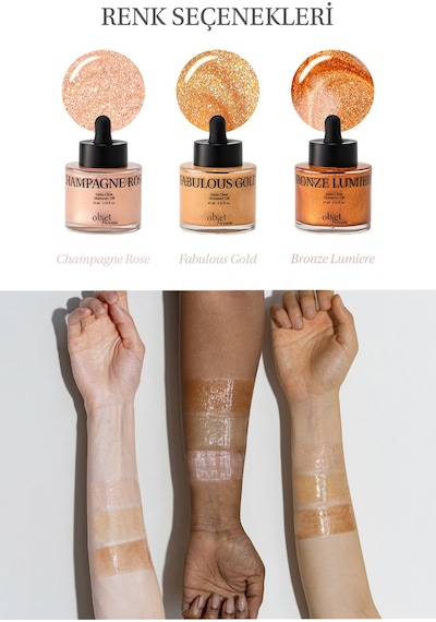 İnce Dokulu, Renkli Ve Işıltılı Vücut Yağı Kundal Satin Glow Shimmer Oil Bronze Lumiere