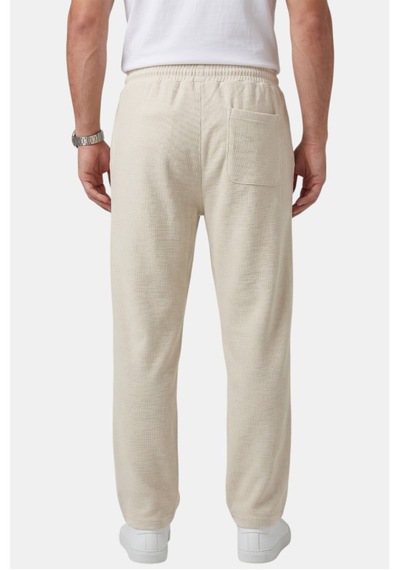 Deep Sea Deepsea Bej Baggy Style Likralı Lastikli İpli Erkek Spor Pantolon 2600262