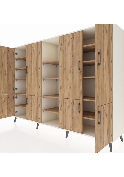 Hyperion Dolap 14 Raflı 8 Kapaklı 220x44x163 Aytaşı-çam Atlas Çam - Aytası Hyperion Dolap 14 Raflı 8 Kapaklı 220x44x163 Aytaşı-çam Atlas Çam - Aytası