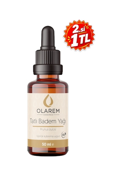 Olarem Essence Tatlı Badem Yağı Prunus Amygdalus Dulcis Soğuk Sıkım Sabit Yağ 30 Ml Damlalıklı Cam Şişe