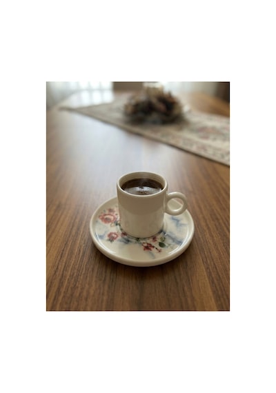 6 Kişilik Kahve Fincanı Takımı-12 Parça Beyaz