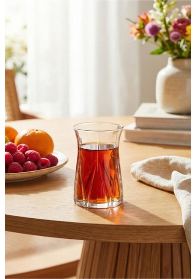 Lav Zoey Cam Çay Bardağı 6 Kişilik 165 Ml Şeffaf