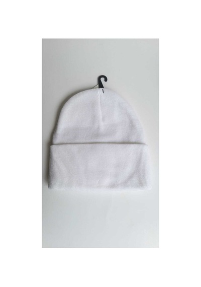 Cmf Triko Beyaz Düz Renk Basic Bere Unisex Beyaz