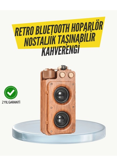 Klasik Görünümlü Bluetooth Hoparlör 360 Derece Stereo Ve Radyo - 500