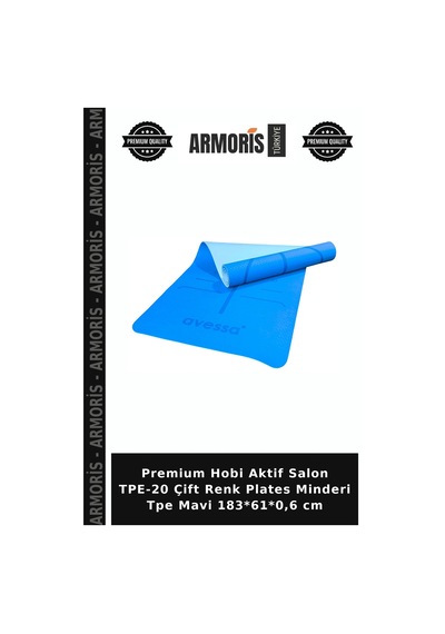 Premium Hobi Aktif Salon Tpe-20 Çift Renk Plates Minderi Tpe Mavi 183 61 0,6 Cm
