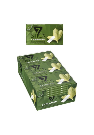 Şekersiz 7'li Kakule Aromalı Sakız 14,5gr 24 Adet