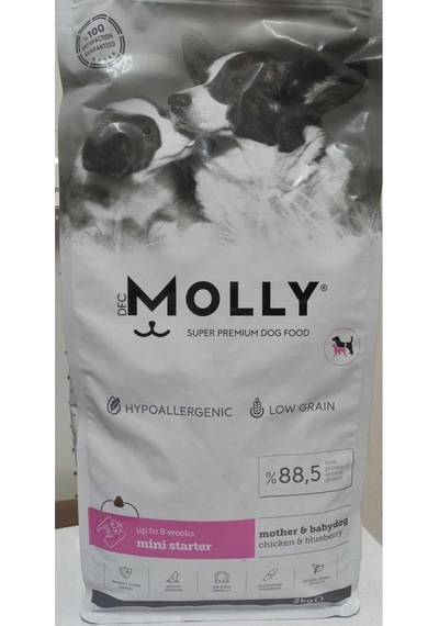 Molly Tavuklu ve Yaban Mersinli Mini Starter Yavru Köpek Maması 2 KG