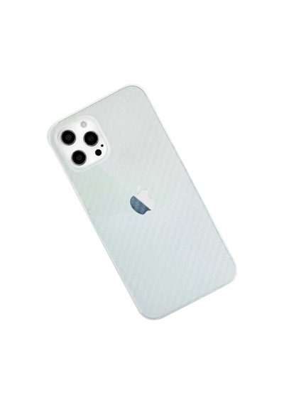 Newface Apple iPhone Uyumlu 12 Pro Max Kılıf Karbon Pp Silikon Semeglbl - 42 - Şeffaf