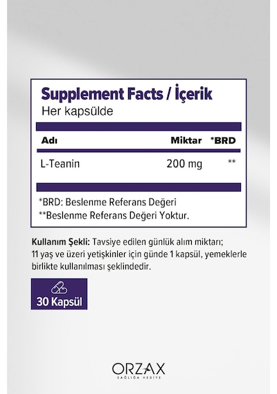 Ocean L-teanin 200mg 30 Kapsül 3 Adet