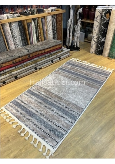 Salerno Çamaşır Makinesinde Yıkanabilir Kilim Halı Hs1025 Çok Renkli