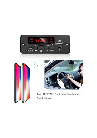 2 X 25 Watt Hoparlör Çıkışlı  Fm Dekoder ( Bluetooth  , Fm Radyo , Usb , Tf Kart , Mp3 Player )