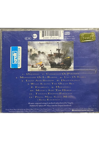 Plak Değildir Cd Dir Cd Vangelis 1492 Cd