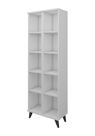Simple Kitaplık 8 Raflı 60x30x176 Beyaz Beyaz Simple Kitaplık 8 Raflı 60x30x176 Beyaz Beyaz