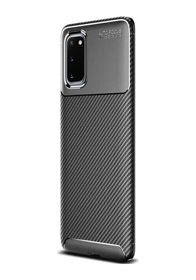 Apsuwa Galaxy Uyumlu S20 Plus Kılıf Negro Karbon Fiber Silikon