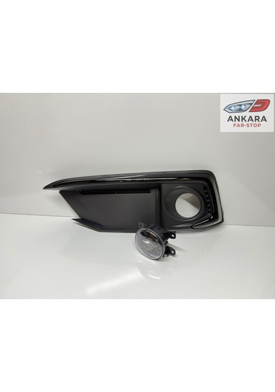 Honda Civic Fc5 2019-2021 Makyajlı Kasa Sis Lamba Ve Kapak Takımı Ön Sol Siyah Tip Kapak+ledli Sol Ön Sis