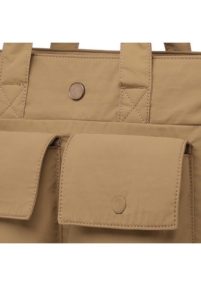 Smart Bags Mikro Poly Kumaş Büyük Boy Kadın Omuz Çantası 3345 Kahve