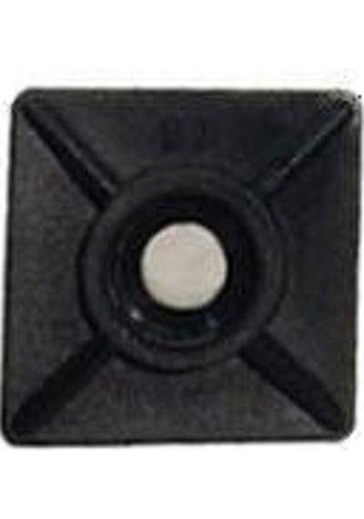 Gwest Yapışkanlı Kroşe 19mm x 19mm - Siyah - 50 Adet