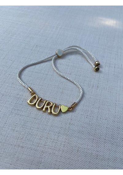 İsimli Ayarlanabilir Bileklik Her Harf Vardır Gold