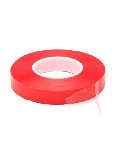 Kırmızı Polyester Çift Taraflı Bant 12mmx50mt Polyester Bant