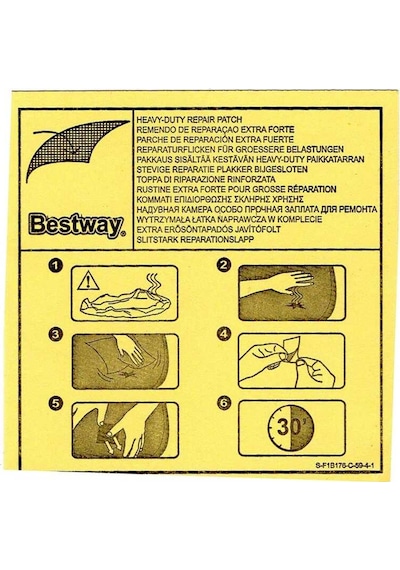 Bestway Şişme Ürünler için Tamir Yaması 6.5 x 6.5 CM 62091bw Çok Renkli
