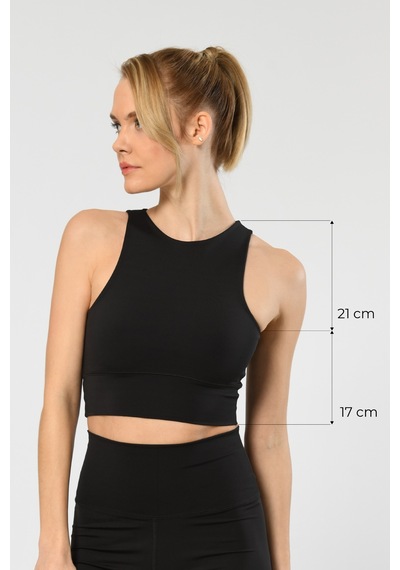 Kadın Halter Yaka Sporcu Büstiyer 3701/siyah Siyah