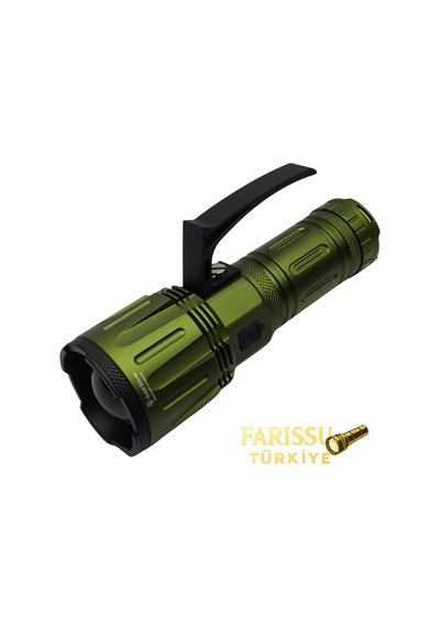 Gold Silver Gs-15050 Profesyonel Şarjlı El Feneri - 14.000 Lümen / 32.000 Mah Dev Batarya Siyah
