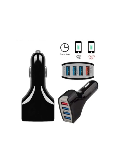 Yemleme Botu Araç Şarj Cihazı 4 Usb Girişli Hızlı Şarj Cihazı Uyumlu