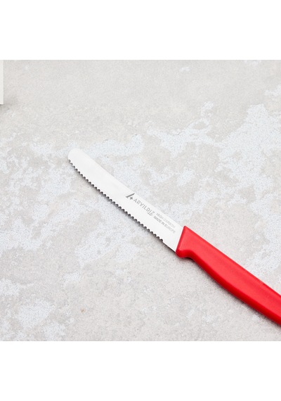 Aryıldız Solo Domates Bıçağı Kırmızı 11 Cm Renkli