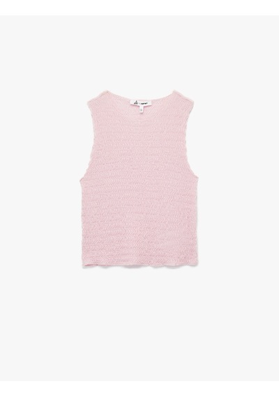 Koton Kolsuz Bisiklet Yaka Bürümcük Bluz Pembe 5sal30309ık Gül