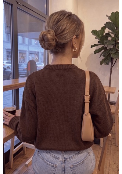 Genıus Store Kadın Kazak Pembe Kalın Dokulu Kışlık Bisiklet Yaka Triko Kazak Kazak-kadın Kahverengi Genıus Store Kadın Kazak Pembe Kalın Dokulu Kışlık Bisiklet Yaka Triko Kazak Kazak-kadın Kahverengi