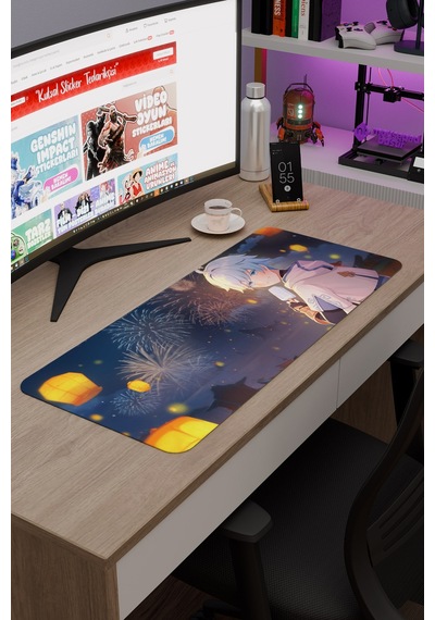 Chongyun Genshin Impact Anime Gacha V4 - 70x30 Xl Gaming Mouse Pad Fare Altlığı