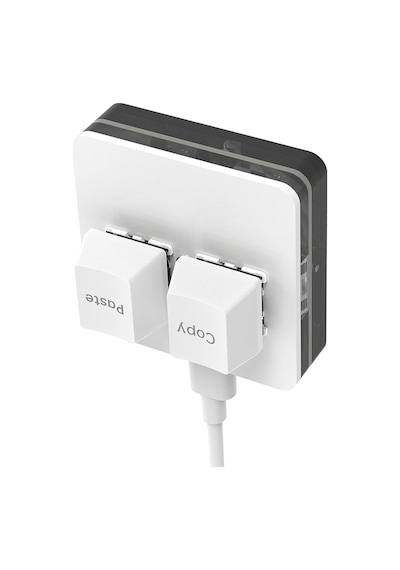 Plentiful 2 Tuşlu Makro Mekanik Klavye Programlanabilir Oyun-muhasebe-copy-paste Tuş Usb Renkli Işık Beyaz