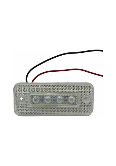 24v Yan Sinyal Lambası Side Marker 4 Ledli Şeffaf-mavi 100 41 Mm