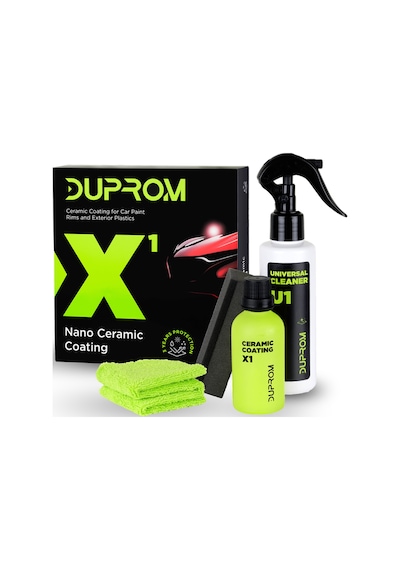 Duprom X1 Nano Seramik Kaplama | 9h Oto Boya Yüzey Koruyucu | Su ve Kir Itici | Ultra Parlaklık