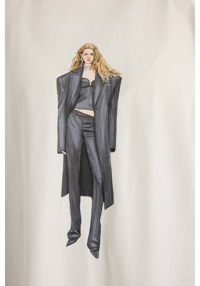 Helene Oversize Beyaz T-shirt BEYAZ
