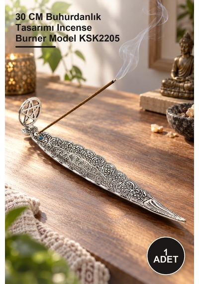 1 Adet Metal Kayık Tütsülük 30 Cm Buhurdanlık Tasarımı Incense Burner Model Ksk2205