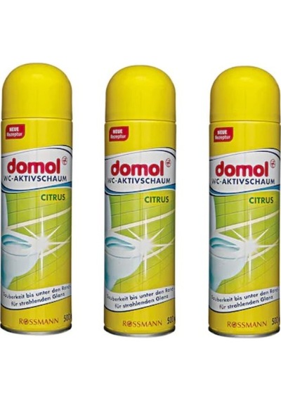 Domol Tuvalet Temizleyici Köpük Limon Özlü 3 x 500 ML