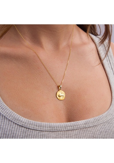 Goldkupe 14 Ayar Altın Boğa Burç Kolye Ucu 2,10 Gr-6390 Altın