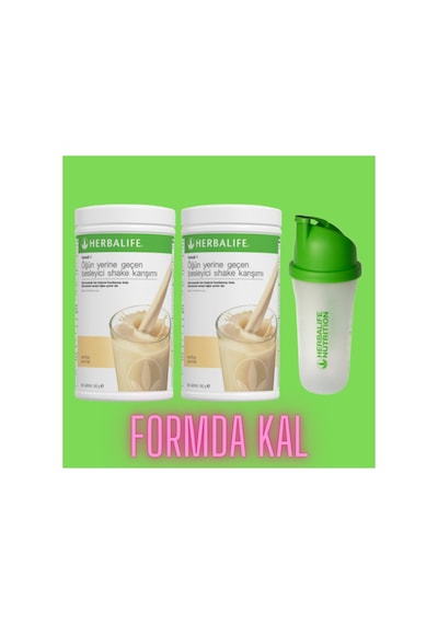 Herbalife Formül 1 Shake Karışım Seti 2 Adet Vanilya 550 Gr Shaker