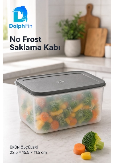 No Frost Saklama Kabı 3150 Ml Siyah