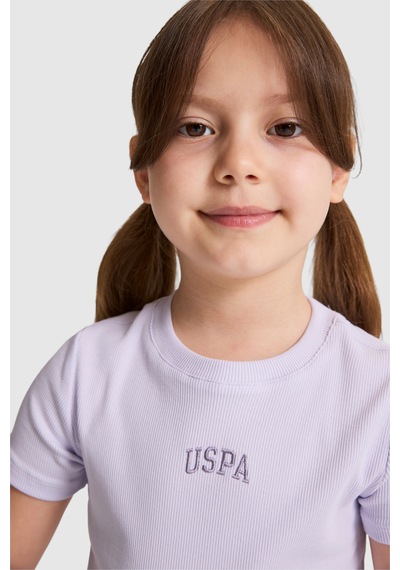 U.S. Polo Assn. Kız Çocuk Lila Tişört Basic 50325626-vr034
