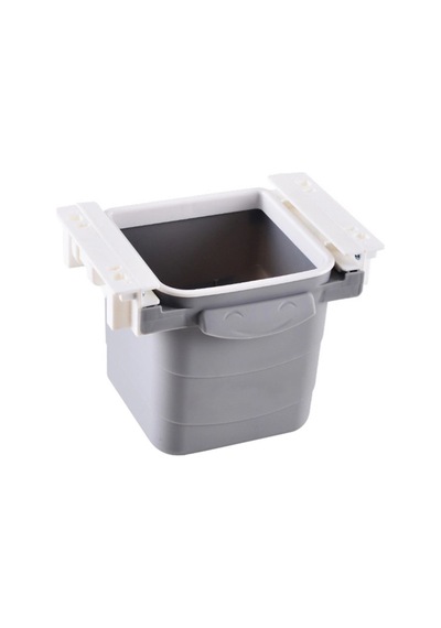 Biishe Mini Masa Çöp Kovası Plastik Tezgah Altı Geri Çekilebilir Yapışkanlı Görünmez Bölme Pratik Çok Renkli