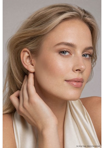 Sonsuz Düğüm 18 Ayar Sarı Altın Kaplama Gümüş Tragus-helix Piercing